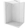 Mexen Kioto-R Rounded Walk-in Shower Screen 120 x 200 cm, Transparent 8 mm, Chrome - 800-120-101-01-06