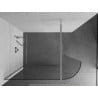 Mexen Kioto-R Rounded Walk-in Shower Screen 120 x 200 cm, Transparent 8 mm, Chrome - 800-120-101-01-06