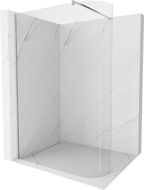 Mexen Kioto curved shower wall 140 x 200 cm, transparent 8 mm, Chrome - 800-140-101-01-06