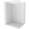 Mexen Kioto-R rounded walk-in shower screen 80 x 200 cm, transparent 8 mm, white - 800-080-101-20-06