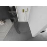 Mexen Kioto-R curved shower wall Walk-in 160 x 200 cm, transparent 8 mm, gold - 800-160-101-50-06