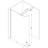 Mexen Kioto curved shower wall 100 x 200 cm, transparent 8 mm, Rose gold - 800-100-101-60-06