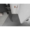 Mexen Kioto curved shower wall 100 x 200 cm, transparent 8 mm, Rose gold - 800-100-101-60-06