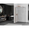 Mexen Kioto-R Rounded Walk-in Shower Wall 100 x 200 cm, Transparent 8 mm, Rose Gold - 800-100-101-60-06