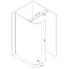 Mexen Kioto curved shower wall 110 x 200 cm, transparent 8 mm, Rose gold - 800-110-101-60-06