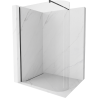 Mexen Kioto-R Curved Walk-in Shower Screen 120 x 200 cm, Transparent 8 mm, Black - 800-120-101-70-06