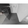 Mexen Kioto+ walk-in shower wall with shelf 110 x 200 cm, stripes, chrome - 800-110-121-01-09