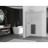 Mexen Kioto+ shower wall with shelf Walk-in 110 x 200 cm, stripes, chrome - 800-110-121-01-09