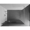 Mexen Kioto+ walk-in shower wall with shelf 110 x 200 cm, stripes, chrome - 800-110-121-01-09