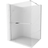Mexen Kioto+ shower wall with shelf Walk-in 120 x 200 cm, stripes, chrome - 800-120-121-01-09