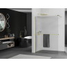Mexen Kioto+ walk-in shower wall with shelf 90 x 200 cm, stripes, gold - 800-090-121-50-09