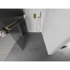 Mexen Kioto+ Walk-in Shower Screen with Shelf 130 x 200 cm, Striped, Gold - 800-130-121-50-09