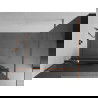 Mexen Kioto+ shower screen with a shelf and rail 120 x 200 cm, ribbed 8 mm, Rose gold - 800-120-121-60-09