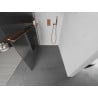 Mexen Kioto+ shower wall with shelf Walk-in 130 x 200 cm, ribbed, pink gold - 800-130-121-60-09