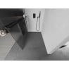 Mexen Kioto+ shower wall with shelf Walk-in 100 x 200 cm, stripes, black - 800-100-121-70-09