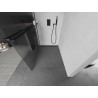 Mexen Kioto+ shower wall with shelf Walk-in 110 x 200 cm, stripes, black - 800-110-121-70-09