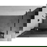 Mexen Kioto+ shower screen with a shelf and rail 140 x 200 cm, ribbed 8 mm, Black - 800-140-121-70-09