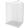 Mexen Kioto freestanding shower wall 140 x 200 cm, stripes 8 mm, chrome - 800-140-002-01-09