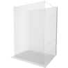 Mexen Kioto Freestanding Shower Screen 120 x 200 cm, Stripes 8 mm, White - 800-120-002-20-09