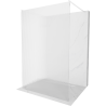 Mexen Kioto free-standing shower wall 130 x 200 cm, stripes 8 mm, white - 800-130-002-20-09