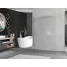 Mexen Kioto freestanding shower wall 140 x 200 cm, frosted stripes 8 mm, white - 800-140-002-20-09