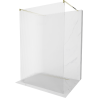 Mexen Kioto free-standing shower screen 100 x 200 cm, ribbed 8 mm, gold - 800-100-002-50-09