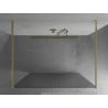 Mexen Kioto Freestanding Shower Wall 120 x 200 cm, Stripes 8 mm, Gold - 800-120-002-50-09