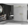Mexen Kioto Freestanding Shower Wall 120 x 200 cm, Stripes 8 mm, Gold - 800-120-002-50-09