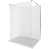 Mexen Kioto freestanding shower wall 130 x 200 cm, stripes 8 mm, gold - 800-130-002-50-09