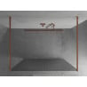 Mexen Kioto freestanding shower wall 100 x 200 cm, stripes 8 mm, rose gold - 800-100-002-60-09