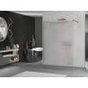 Mexen Kioto freestanding shower wall 110 x 200 cm, striped 8 mm, rose gold - 800-110-002-60-09