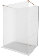 Mexen Kioto freestanding shower wall 130 x 200 cm, stripes 8 mm, rose gold - 800-130-002-60-09