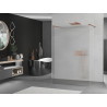 Mexen Kioto 130 x 200 cm freestanding shower wall, 8 mm ribs, rose gold - 800-130-002-60-09