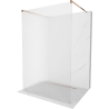 Mexen Kioto freestanding shower wall 140 x 200 cm, striped 8 mm, rose gold - 800-140-002-60-09