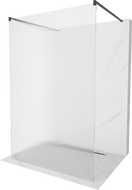 Mexen Kioto freestanding shower wall 110 x 200 cm, ribbed 8 mm, black - 800-110-002-70-09