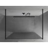 Mexen Kioto Freestanding Shower Screen 110 x 200 cm, Grooved 8 mm, Black - 800-110-002-70-09
