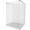 Mexen Kioto free-standing shower screen 120 x 200 cm, ribbed 8 mm, Black - 800-120-002-70-09
