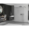 Mexen Kioto free-standing shower screen 120 x 200 cm, ribbed 8 mm, Black - 800-120-002-70-09