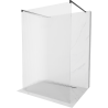 Mexen Kioto Freestanding Shower Screen 130 x 200 cm, Stripes 8 mm, Black - 800-130-002-70-09