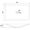 Mexen Esper conglomerate countertop washbasin 60 x 38 cm, White - 23036001