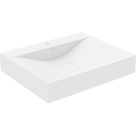 Mexen Poli countertop washbasin made of conglomerate 1/O 60 x 48 cm, white - 23026001