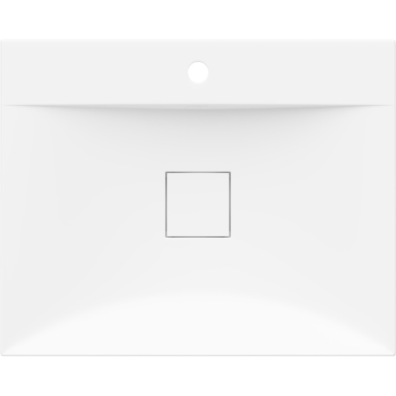 Mexen Poli countertop basin made of conglomerate 1/O 60 x 48 cm, white - 23026001