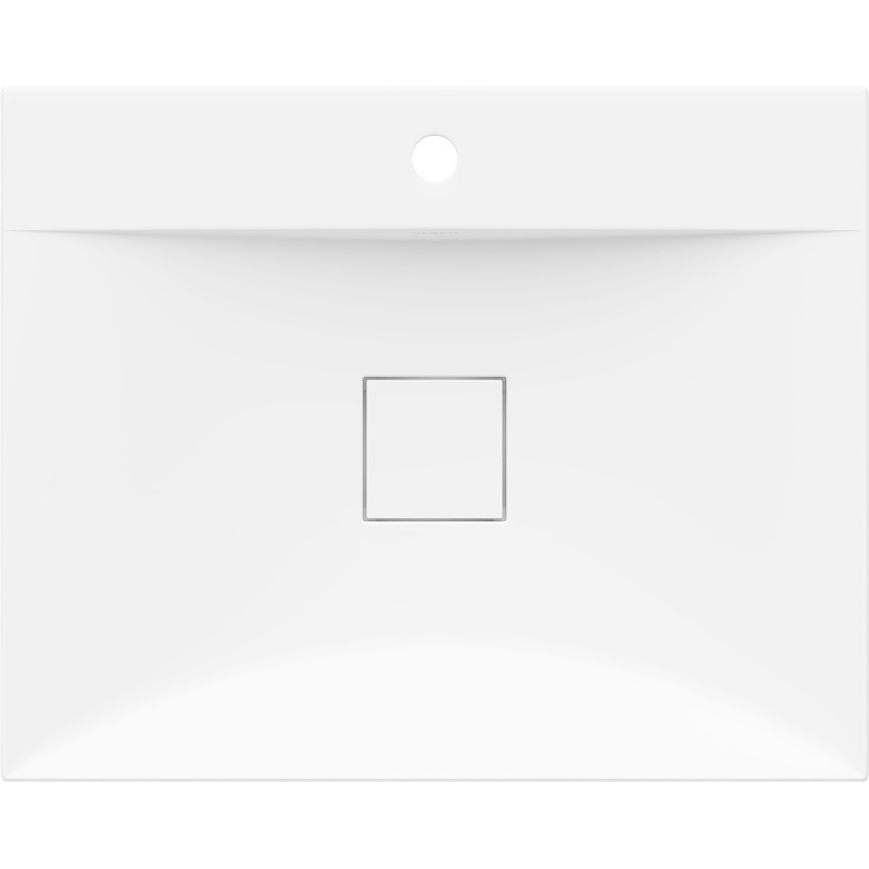 Mexen Poli countertop washbasin made of conglomerate 1/O 60 x 48 cm, white - 23026001