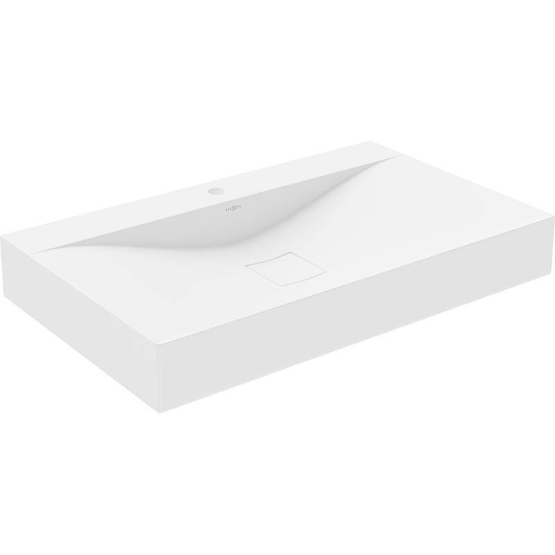 Mexen Poli conglomerate countertop washbasin 1/O 80 x 48 cm, white - 23028001
