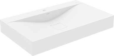 Mexen Poli conglomerate countertop washbasin 1/O 80 x 48 cm, white - 23028001