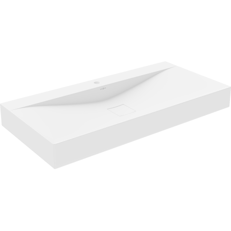 Mexen Poli above-counter sink made of conglomerate 1/O 100 x 48 cm, white - 23021001
