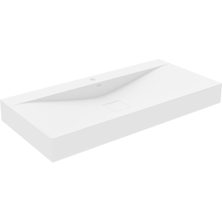 Mexen Poli countertop washbasin made of conglomerate 1/O 100 x 48 cm, white - 23021001