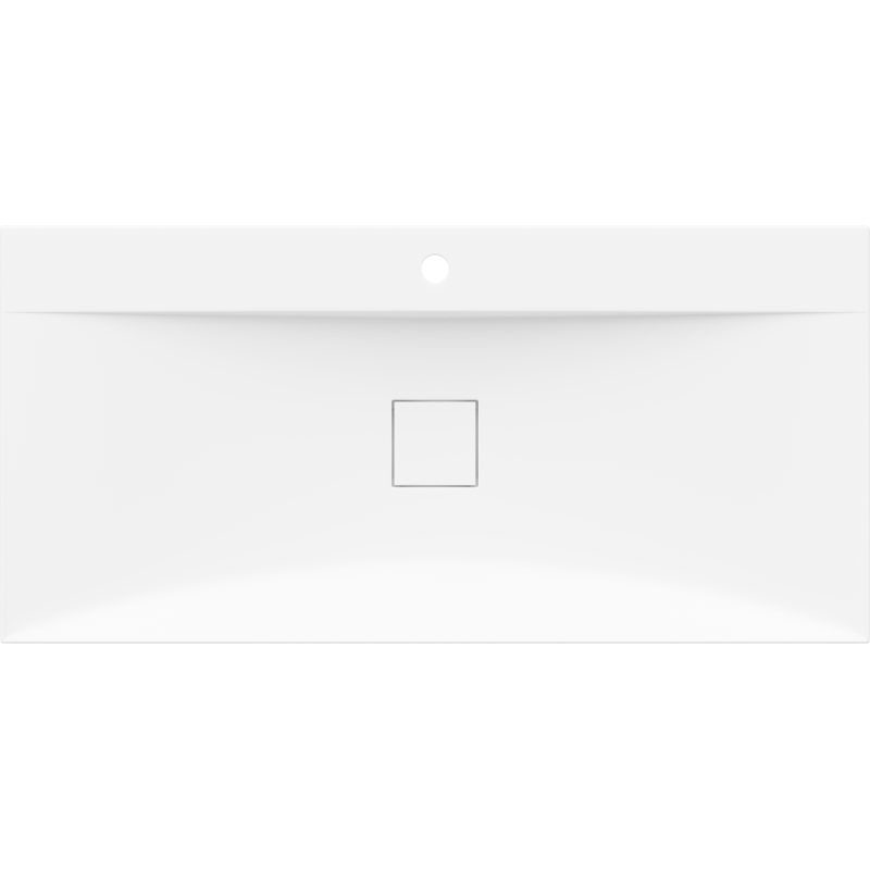 Mexen Poli countertop washbasin made of conglomerate 1/O 100 x 48 cm, white - 23021001