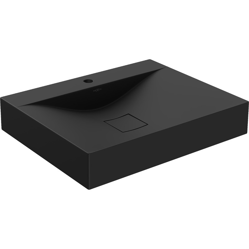 Mexen Poli countertop sink made of conglomerate 1/O 60 x 48 cm, black - 23026071