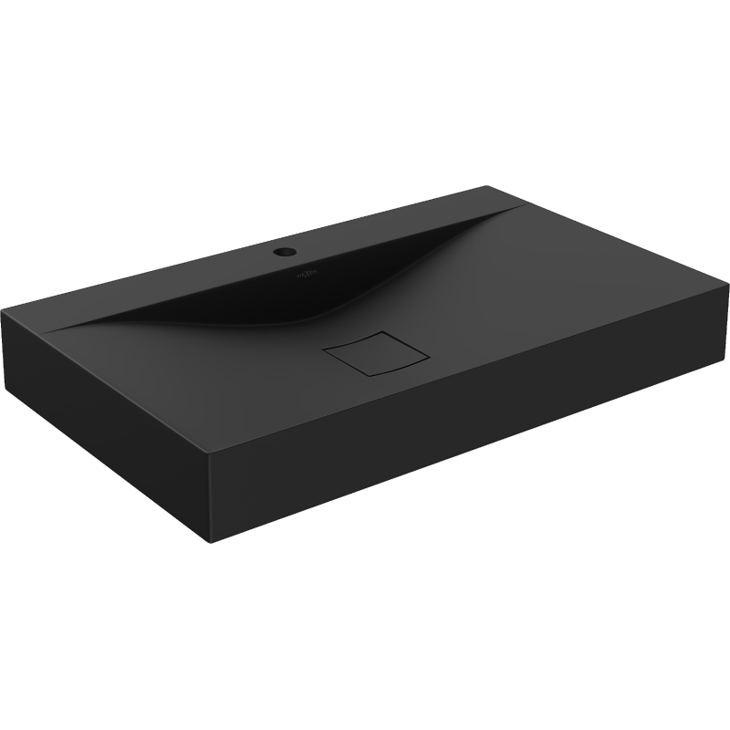 Mexen Poli conglomerate countertop washbasin 1/O 80 x 48 cm, Black - 23028071
